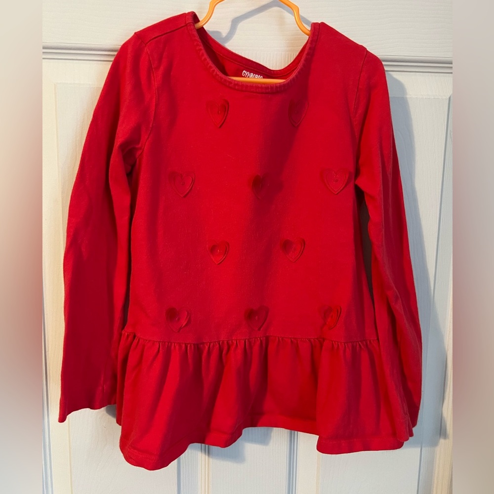 GYMBOREE HEARTS LONG SLEEVE SHIRT TOP